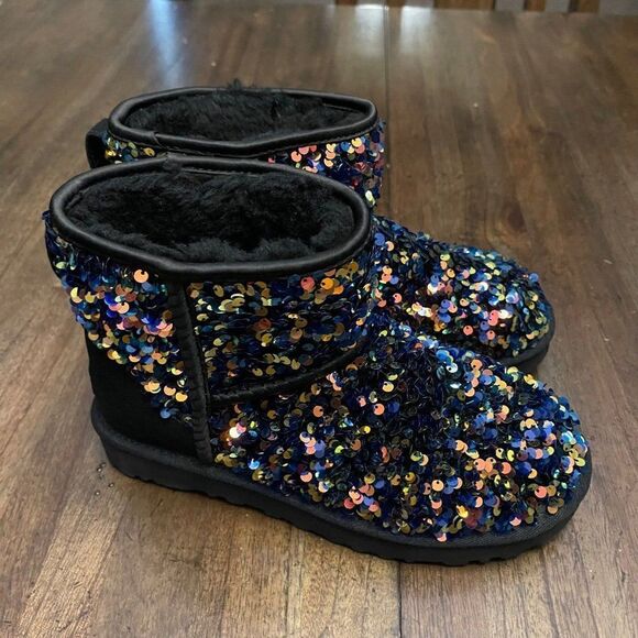 UGGs Classic Mini Stellar Sequin Booties - Picture 2 of 10